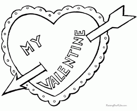 Printable Valentine coloring pages of hearts - 006