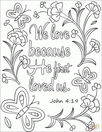 We Love Because He First Loved Us coloring page | Free Printable Coloring  Pages