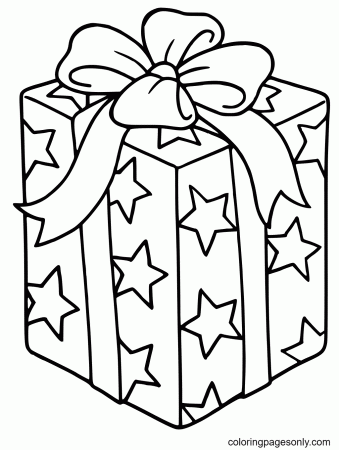 Wrapped Christmas Present Coloring Pages - Christmas Gifts Coloring Pages - Coloring  Pages For Kids And Adults