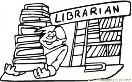 Librarian Coloring Page for Kids - Free Books Printable Coloring Pages  Online for Kids - ColoringPages101.com | Coloring Pages for Kids