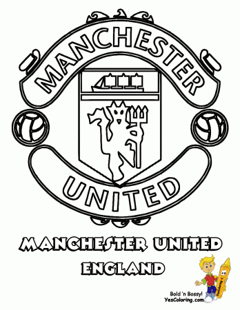 http://www.coloring-pages-book-for-kids-boys.com/images/09-Manchester-Football-Soccer-Futbol-a…  | Football coloring pages, Manchester united logo, Manchester united