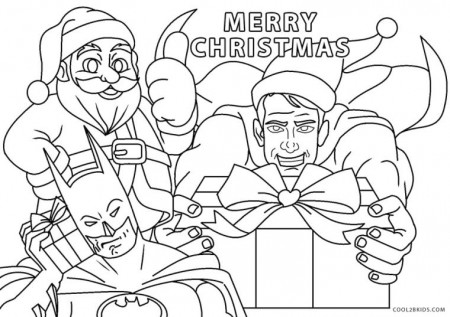 Get This Superhero Coloring Pages for Toddlers Have a Merry Christmas from Batman  and Superman !