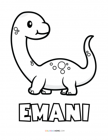 Emani dinosaur coloring page