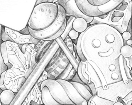 Candy Jar Christmas Candy Coloring Page for Kids and Adult - Etsy