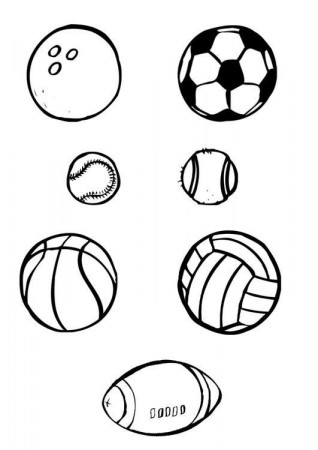 Coloring page ball sports - coloring picture ball sports. Free coloring  sheets to print and downlo… | Sports coloring pages, Coloring pages for  kids, Coloring pages