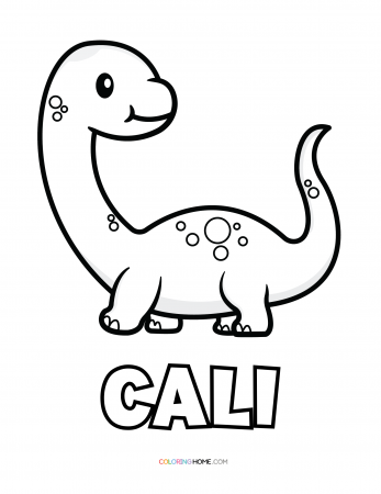 Cali dinosaur coloring page