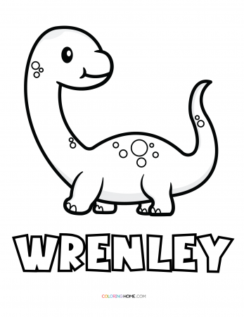 Wrenley dinosaur coloring page
