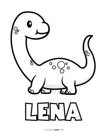 Lena dinosaur coloring page