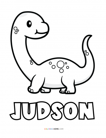 Judson dinosaur coloring page