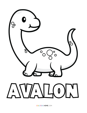 Avalon dinosaur coloring page