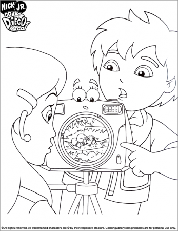 Go Diego Go coloring picture