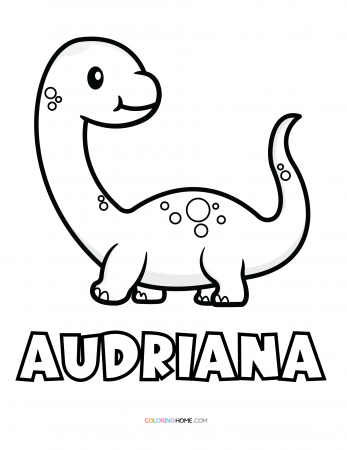 Audriana dinosaur coloring page