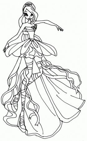 Winx Club Coloring Pages Bloom - High Quality Coloring Pages