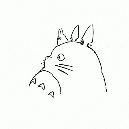 Pin Totoro Coloring Page Preschool Worksheets Pinterest