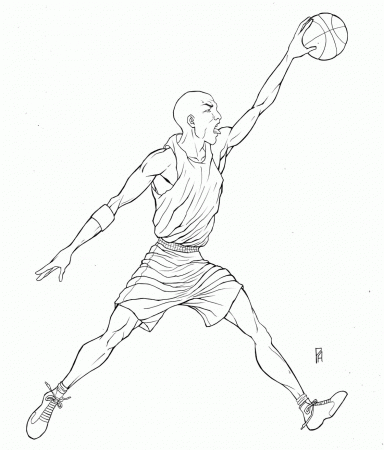 Simple Michael Jordan Coloring Page Free Printable Coloring Pages ...