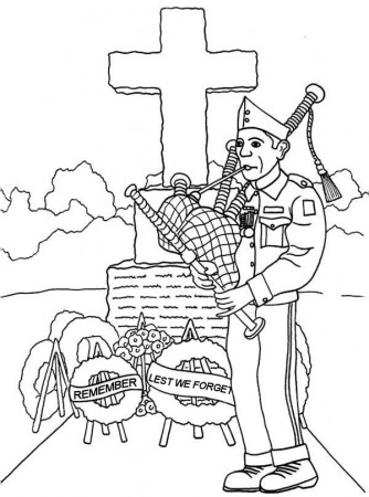 Soldier on Remembrance Day Coloring Pages: Soldier on Remembrance ...