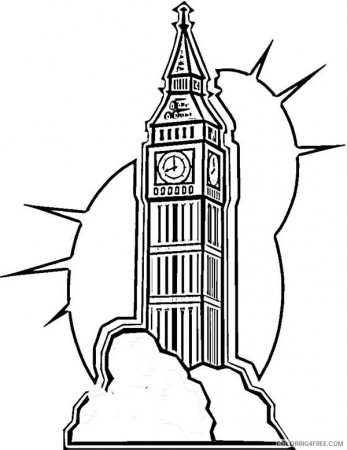 Big Ben Coloring Pages Awesome Drawing of Big Ben Printable 2021 1047  Coloring4free - Coloring4Free.com