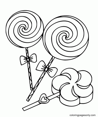Sweet Candies Coloring Pages - Candy Coloring Pages - Coloring Pages For  Kids And Adults