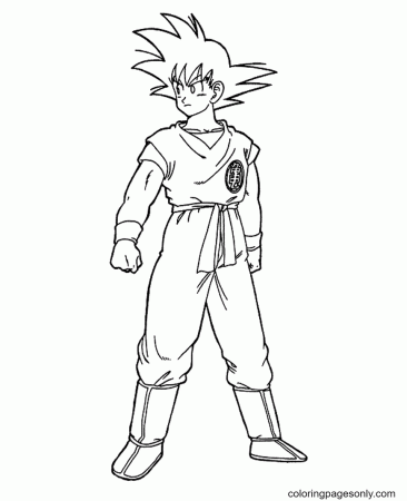 Cool Son Goku Coloring Pages - Son Goku Coloring Pages - Coloring Pages For  Kids And Adults