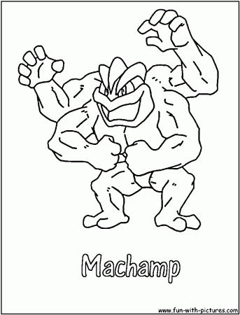 Machamp Colouring (Page 6) - Line.17QQ.com