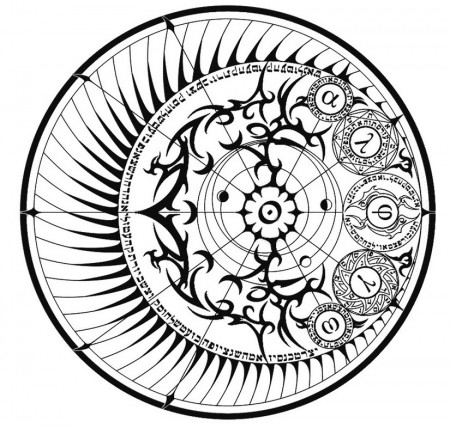 Art Therapy coloring page Astrology : Cercle Astre 14