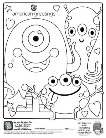 McDonalds Happy Meal Coloring and Activities Sheet – American Greetings –  Kids Time