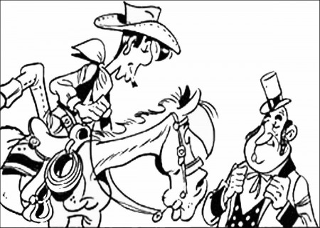 Lucky Luke Coloring Pages