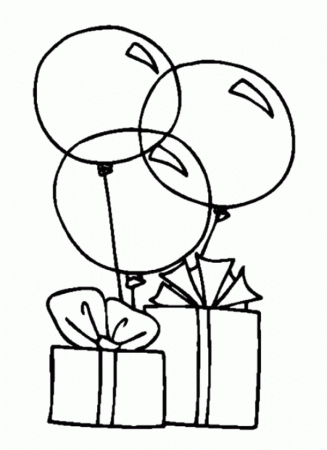 Tigger Birthday Cake and Balloons Coloring Pages | Best Place to Color