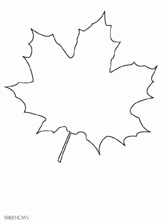 Large Maple Leaf Coloring Page - High Quality Coloring Pages