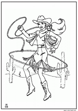 Cowgirl Cowboy coloring pages