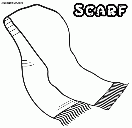 Scarf Coloring Page - Coloring Pages for Kids and for Adults