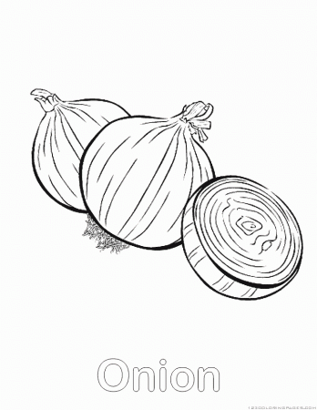 Onion Coloring Pages