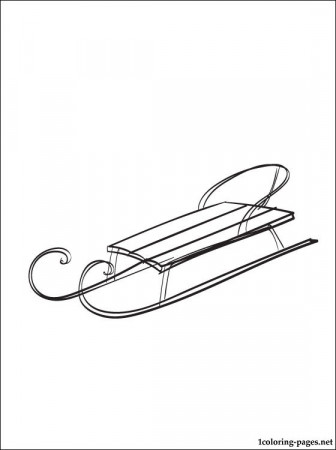 Sled coloring page | Coloring pages