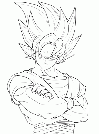 Coloring Pictures Of Goku - Coloring Pages for Kids and for Adults