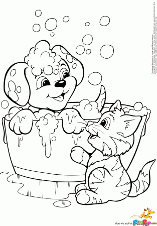 Print Coloring Pages Of Puppies - Coloring