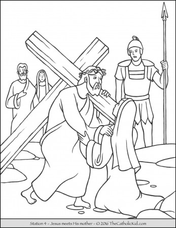 Stations of the Cross Coloring Pages - The Catholic Kid