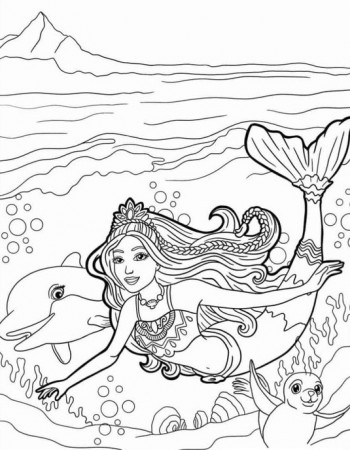 Coloring page Barbie mermaid - Coloring ...