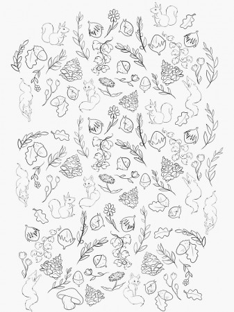 Coloring page fall t-shirt pattern ...