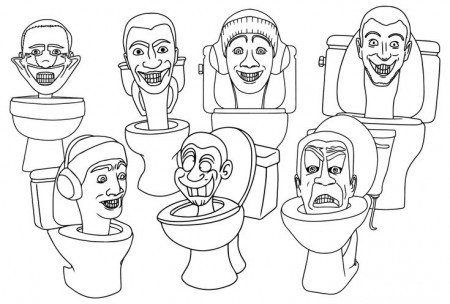 Skibidi Toilet Coloring Page - Free ...