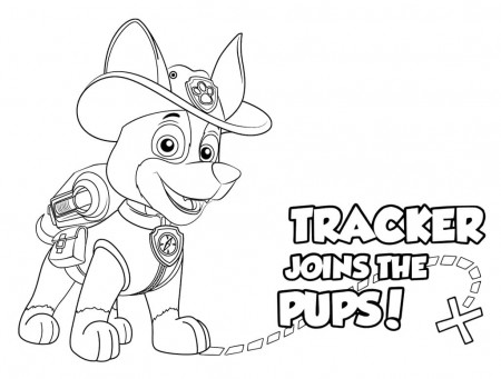 Tracker from Paw Patrol Coloring Page - Free Printable Coloring Pages for  Kids