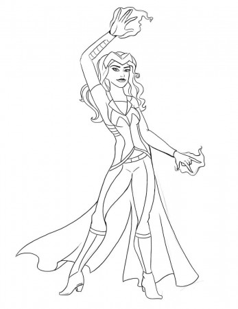 Scarlet Witch WandaVision Coloring Page - Free Printable Coloring Pages for  Kids