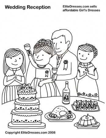 Wedding Coloring Pages that are free and Printable