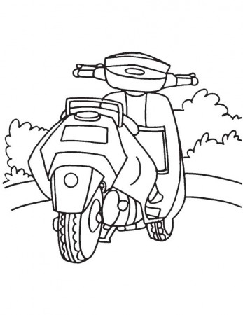 Honda scooter coloring page | Download Free Honda scooter coloring page for  kids | Best Coloring Pages