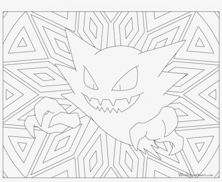 093 Haunter Pokemon Coloring Page - Drawing - 3300x2550 PNG ...