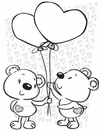 Valentine's day coloring pages: Valentines bears | Imagenes De ...