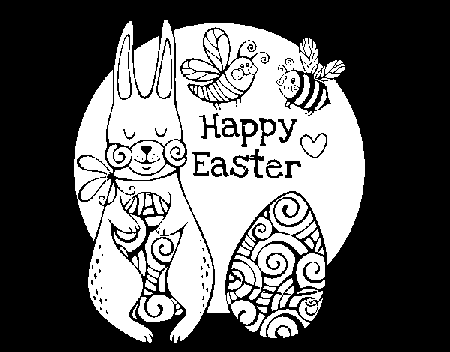 Happy Easter Card coloring page - Coloringcrew.com
