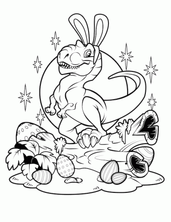 Dino Easter Coloring Page / Digital Download / T-rex Bunny / - Etsy  Australia