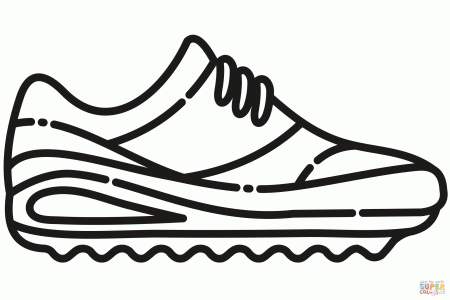 Nike Sneaker coloring page | Free Printable Coloring Pages