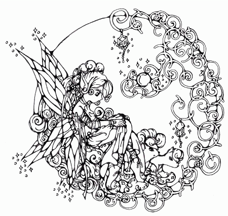 anime fairy coloring pages - Clip Art Library