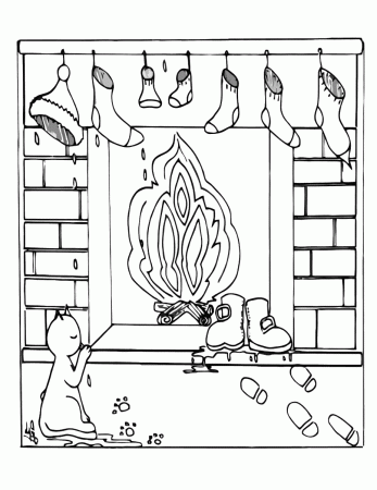 Fireplace coloring pages | Coloring pages to download and print